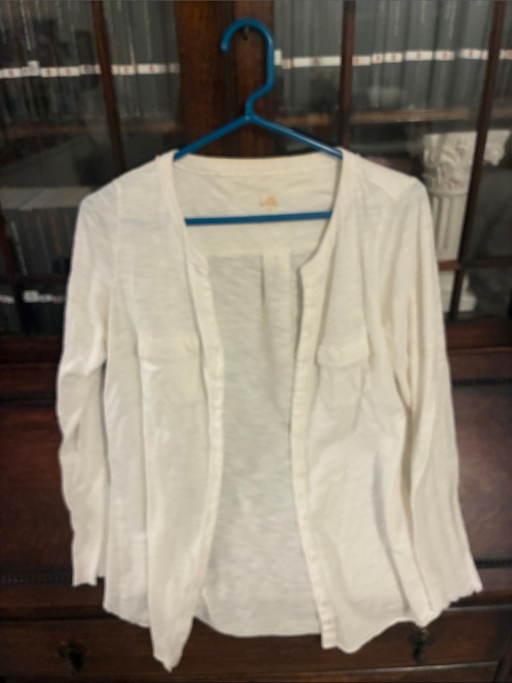 Belle by Kim Gravel White Open-Front Lightweight Cardigan